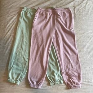 BUNDLE!! Set of two H&M pastel sweatpants joggers